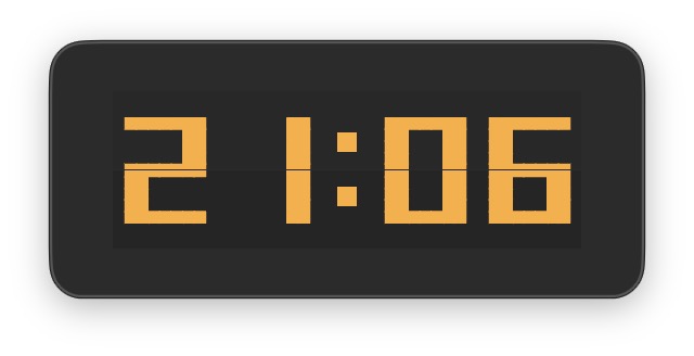 7-segment amber display showing retro LED calculator style