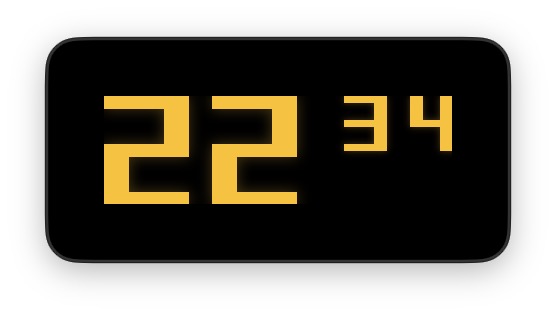 Small and Big amber display close-up